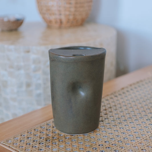 Cowrie Flower Takeaway Cup | 12oz Bark Brown