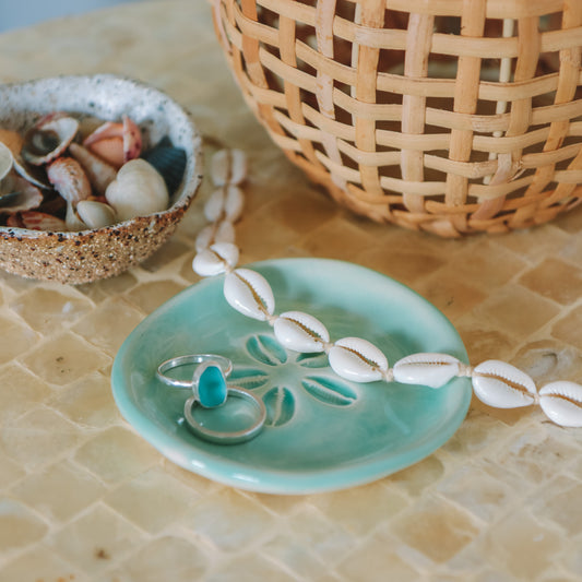 Cowrie Flower Small Dish | Water - *Discounted*