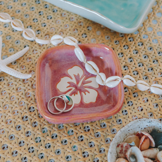 Square Hibiscus Dish | Passionfruit