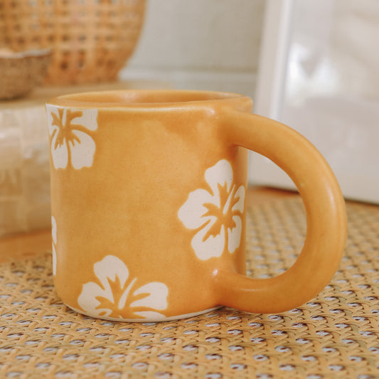Hibiscus Print Mug | 14oz Island Sun