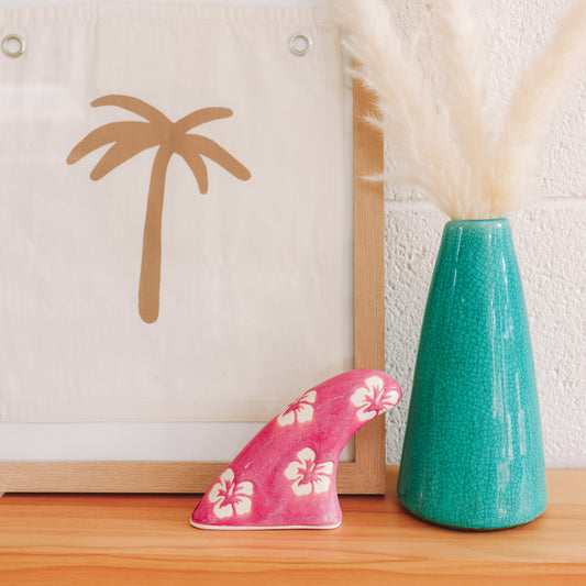 Twin Fin Hibiscus Print | Berry