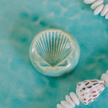 Shell Ring Dish | Wave Blue