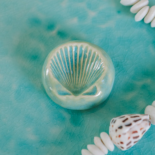 Shell Ring Dish | Wave Blue