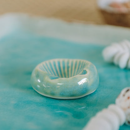Shell Ring Dish | Wave Blue