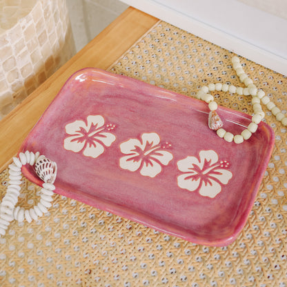 Large Triple Hibiscus Dish | Passionfruit