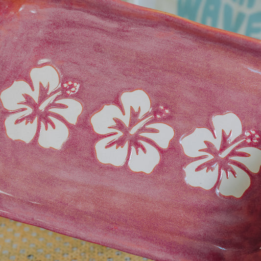 Large Triple Hibiscus Dish | Passionfruit