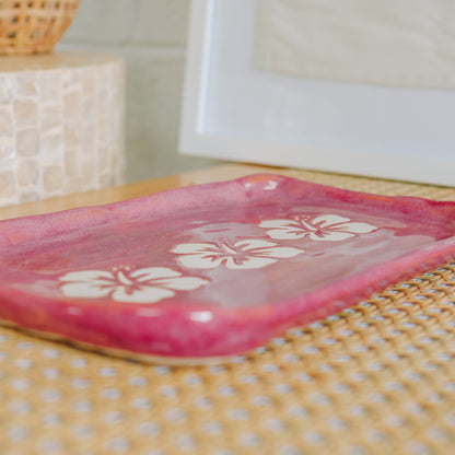 Large Triple Hibiscus Dish | Passionfruit