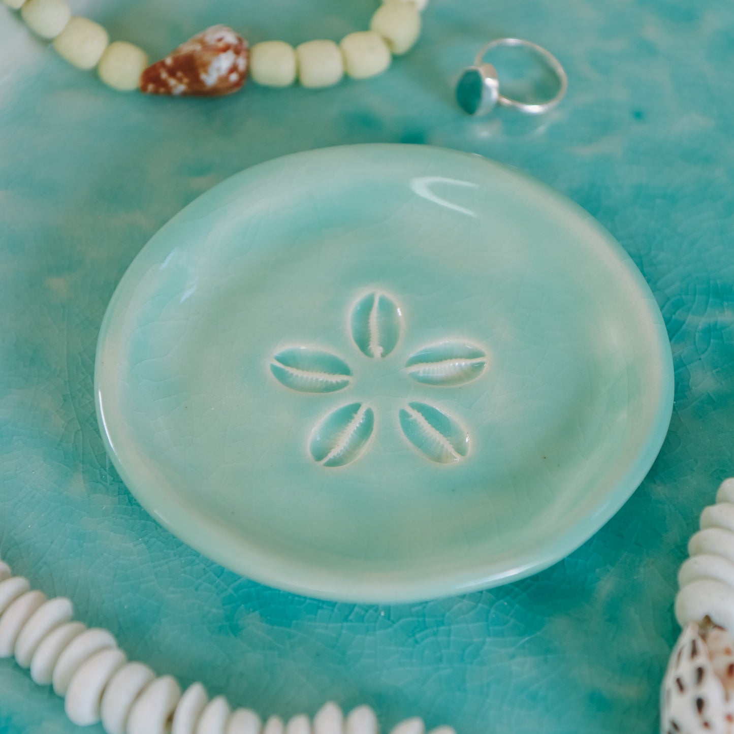 Cowrie Flower Small Dish | Water