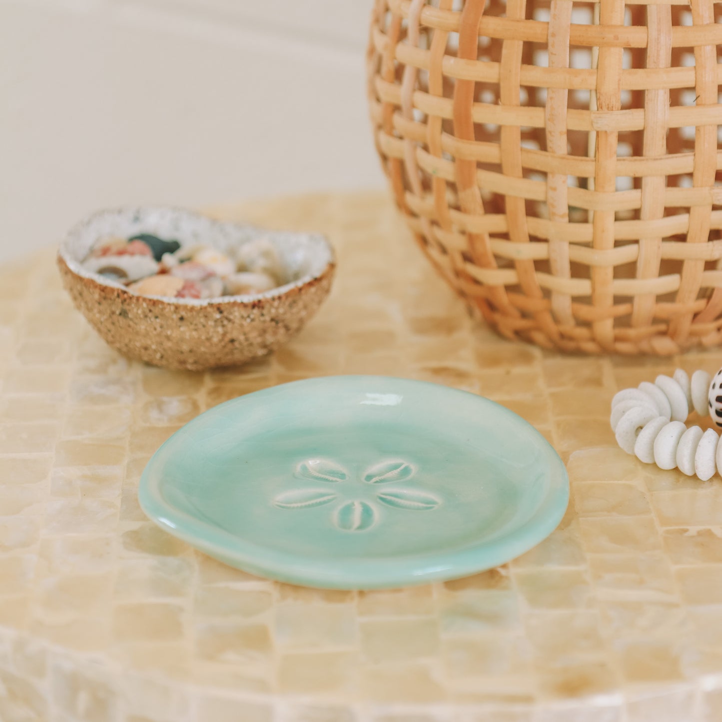 Cowrie Flower Small Dish | Water
