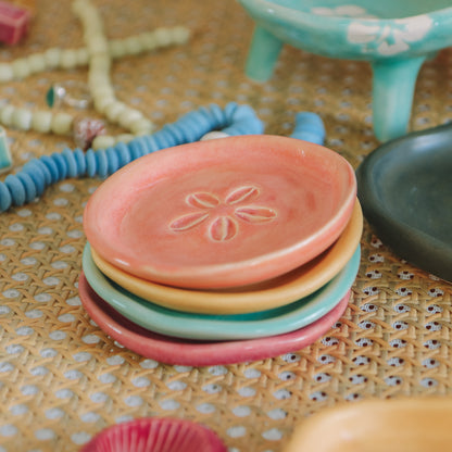 Cowrie Flower Small Dish | Sunset