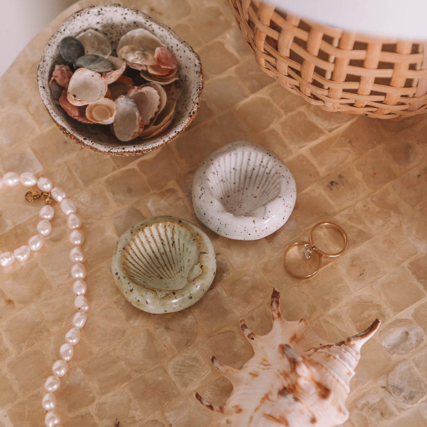 Mini Scallop Shell Ring Dish