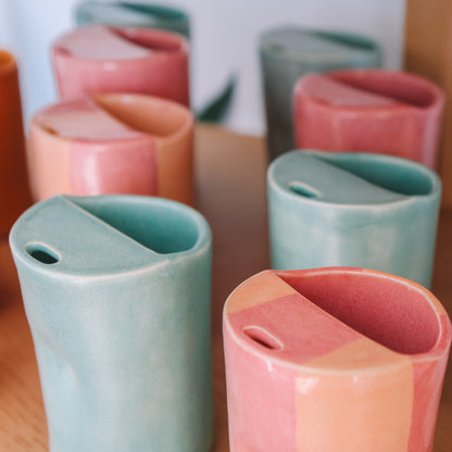 Striped Takeaway Cup - "Made to Order"