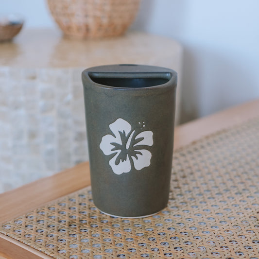 Hibiscus Takeaway Cup | 12oz Bark Brown