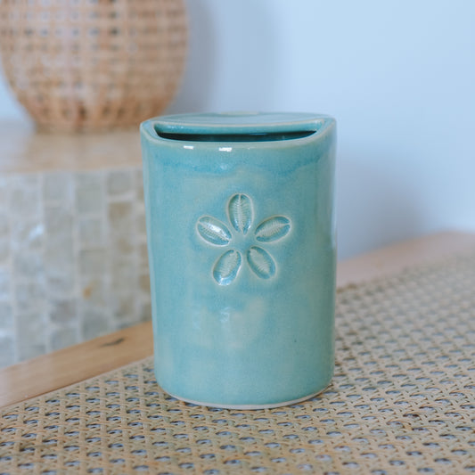 Cowrie Flower Takeaway Cup | 16oz Wave Blue