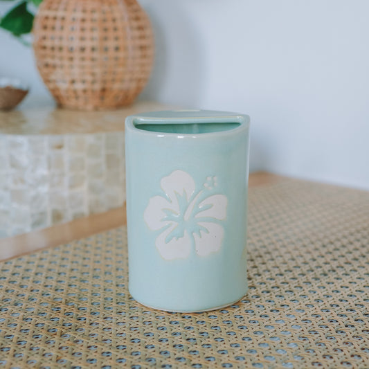 Hibiscus Takeaway Cup | 16oz Sea Foam