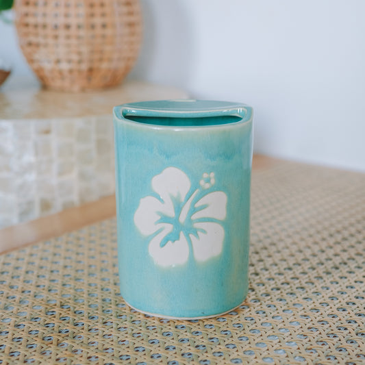 Hibiscus Takeaway Cup | 16oz Wave Blue