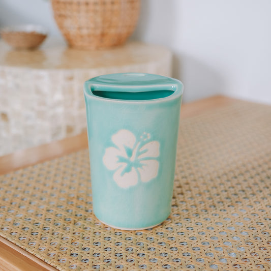 Hibiscus Takeaway Cup | 12oz Water