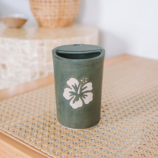 Hibiscus Takeaway Cup | 12oz Bark Brown