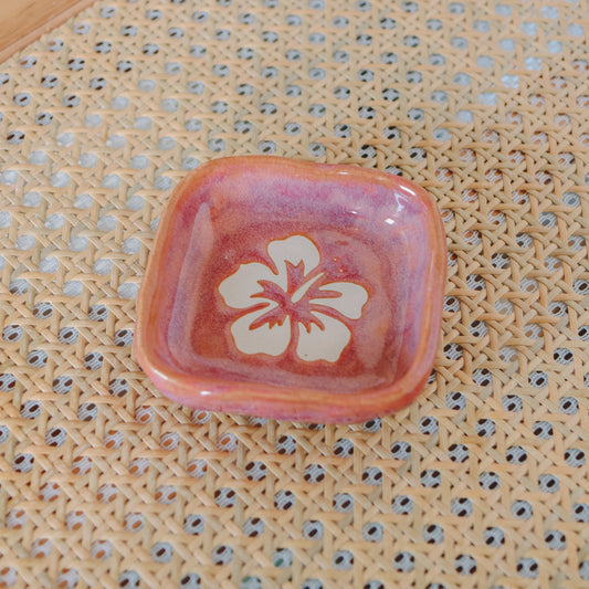 Square Hibiscus Dish | Passionfruit