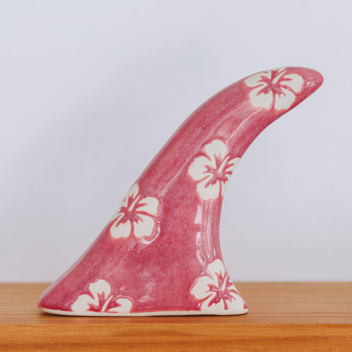 Single Fin Hibiscus Print | Berry