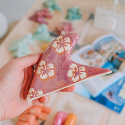 Clean Wave Hibiscus Print | Passionfruit