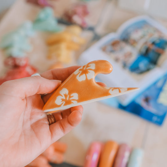 Mini Hibiscus Wave | Tangerine