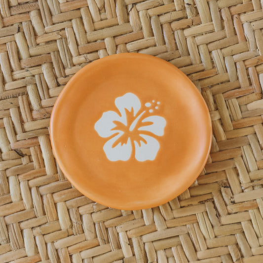 Hibiscus Small Dish | Tangerine