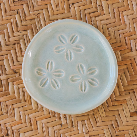 Triple Cowrie Shell Dish | Sea Foam