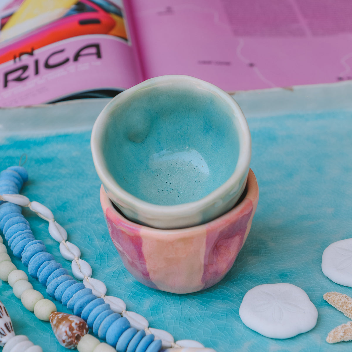 Striped Espresso Cup Set