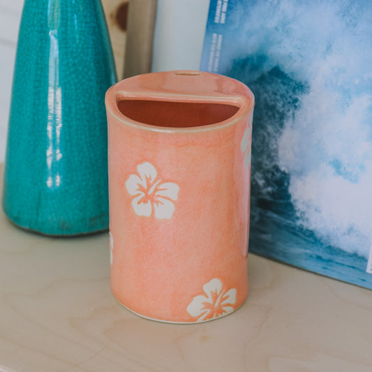 Hibiscus Print Takeaway Cup | 16oz Sunset