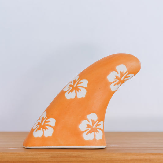 Twin Fin Hibiscus Print | Tangerine - *Discounted*