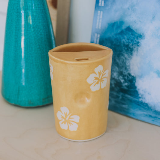 Hibiscus Print Takeaway Cup | 12oz Island Sun