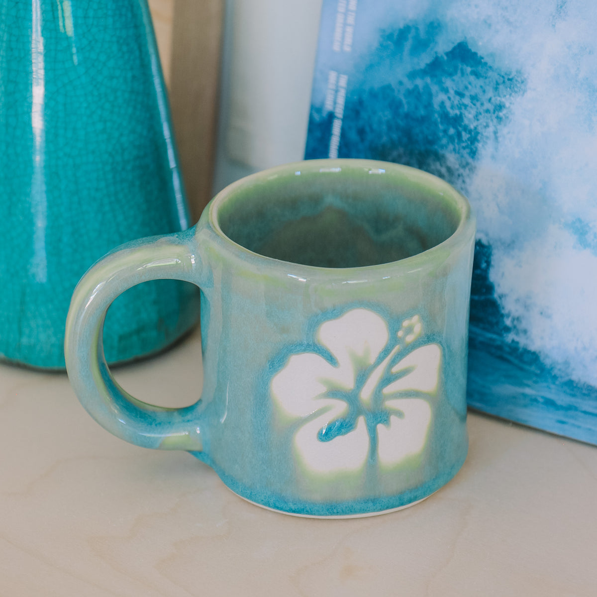 Hibiscus Mug | 14oz Wave Blue