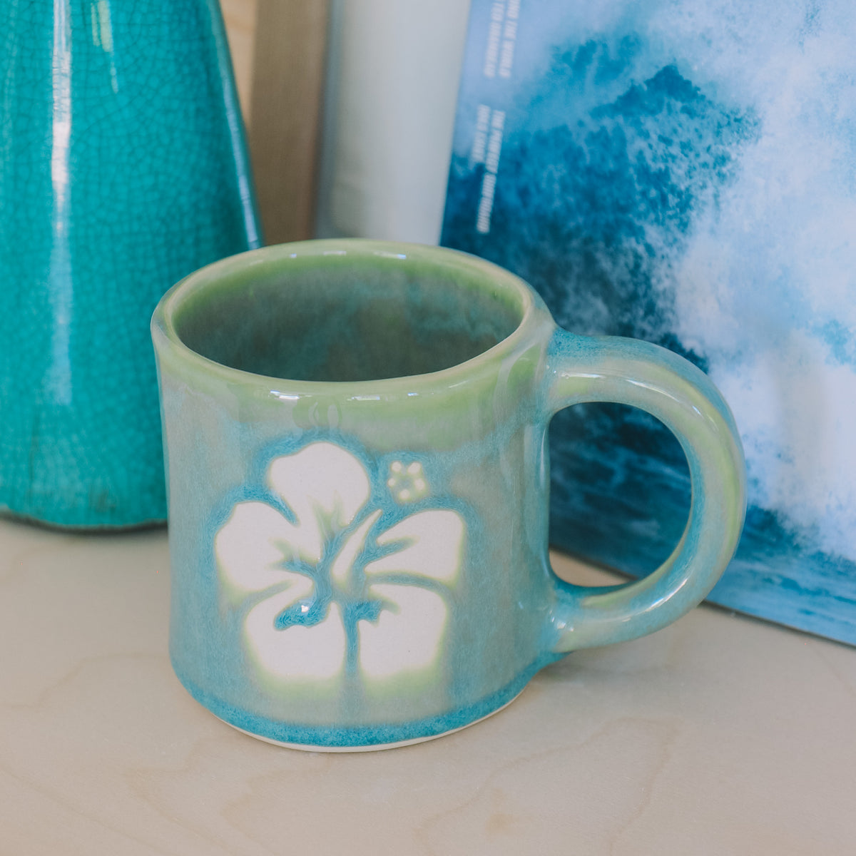 Hibiscus Mug | 14oz Wave Blue