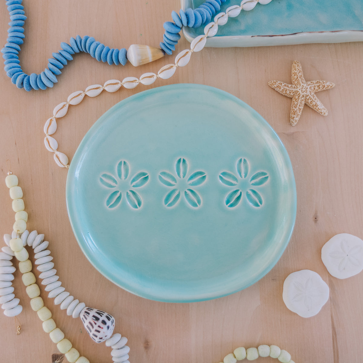 Triple Cowrie Shell Dish | Water