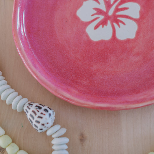 Large Hibiscus Dish | Berry