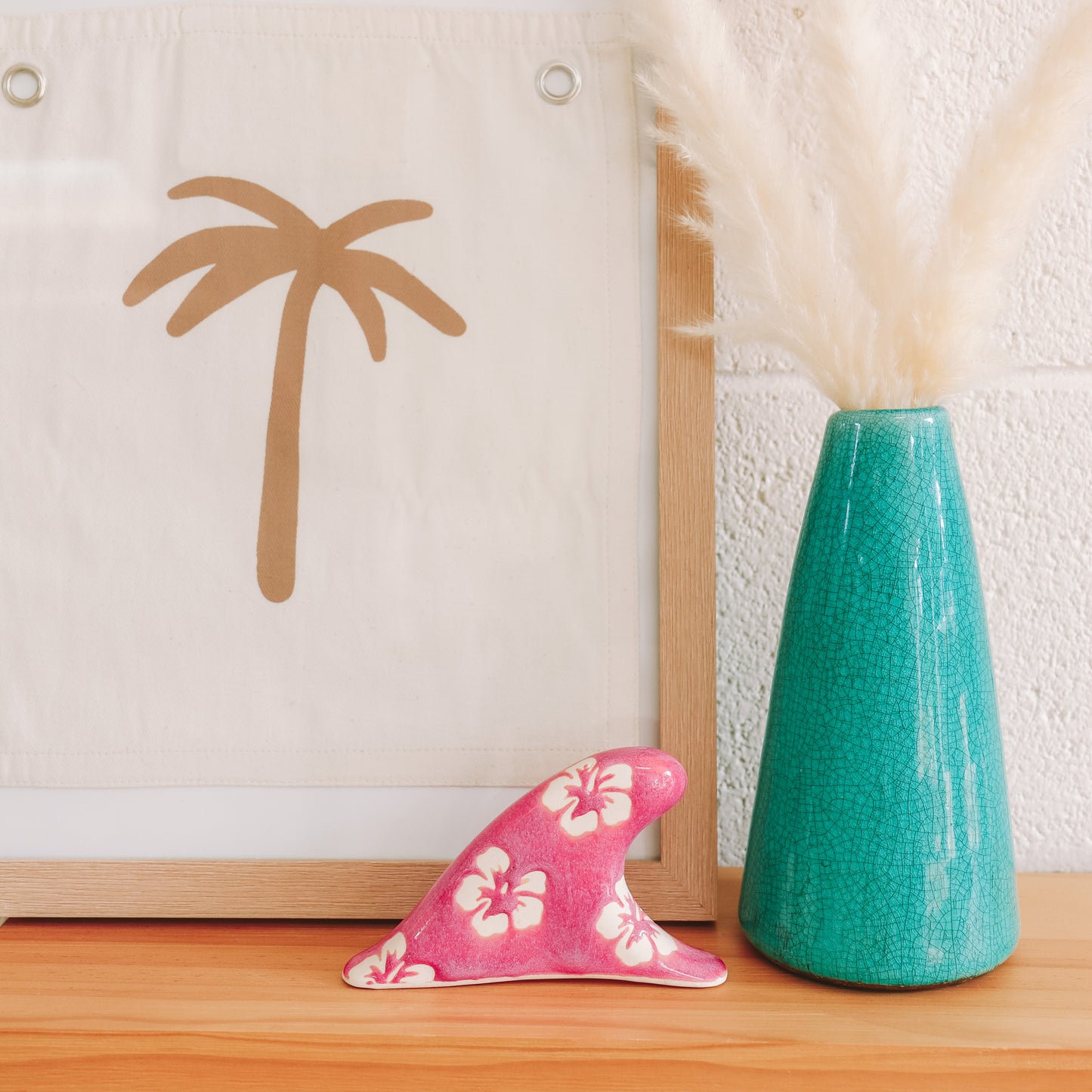 Clean Wave Hibiscus Print | Berry