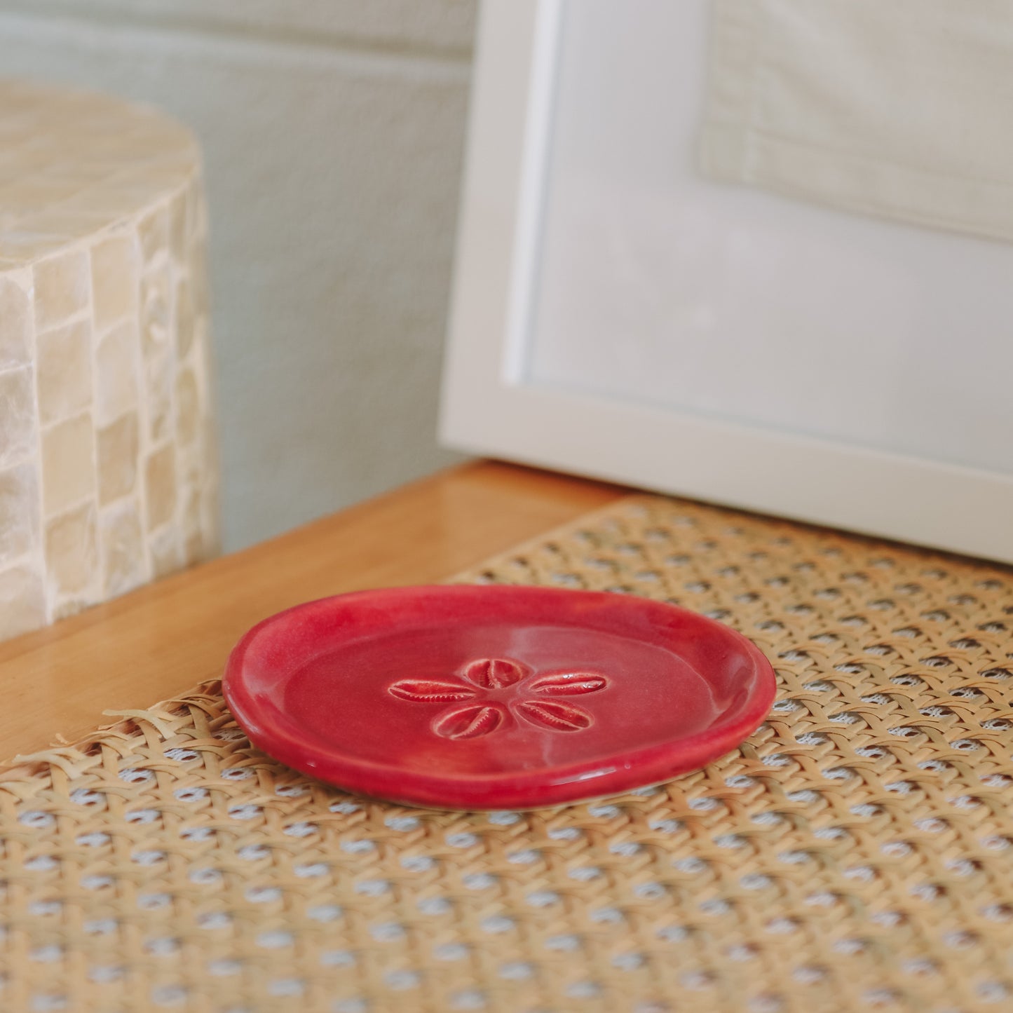 Cowrie Flower Small Dish | Pomegranate