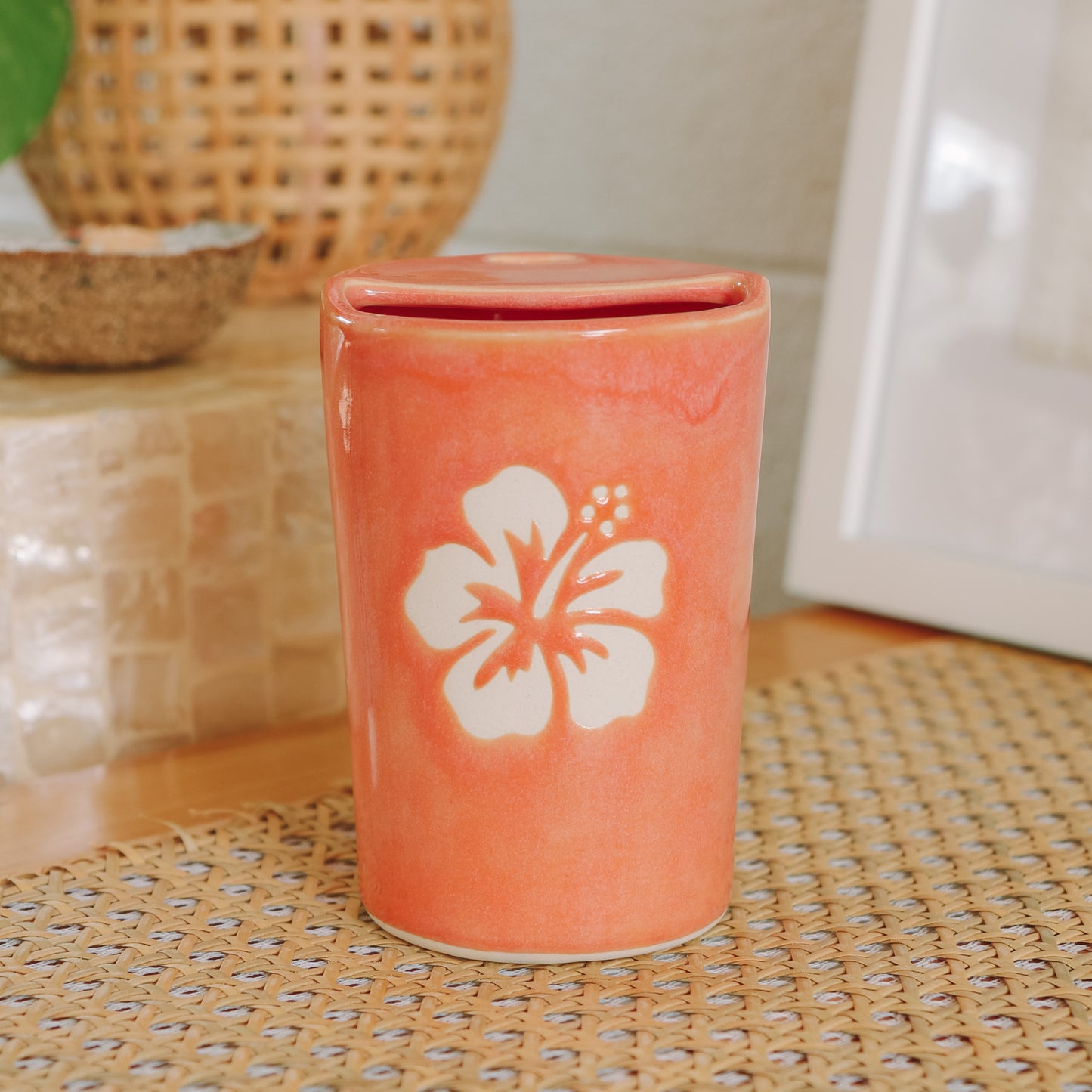 Hibiscus Flower Takeaway Cup | 12oz Sunset