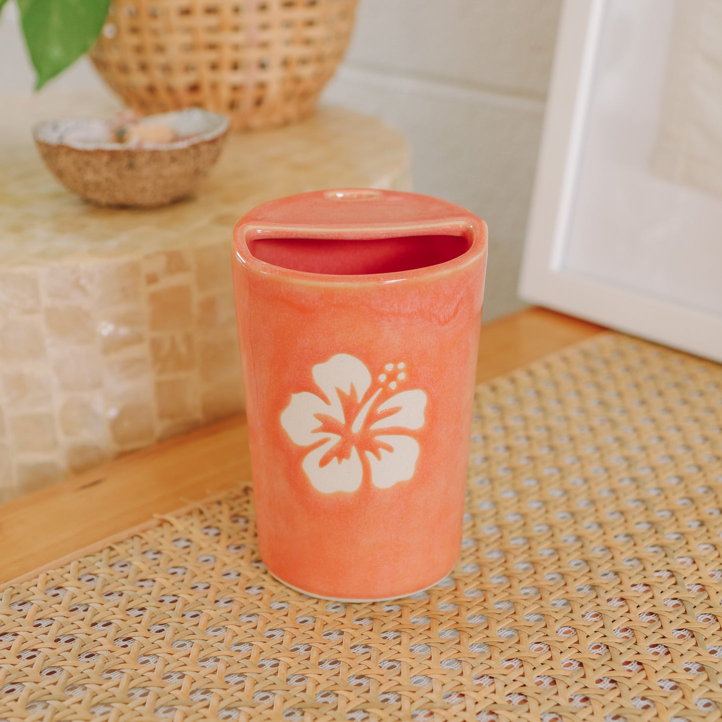 Hibiscus Flower Takeaway Cup | 12oz Sunset