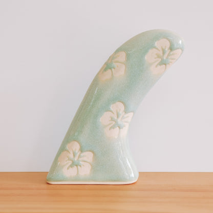Pivot Fin Hibiscus Print | Sea Foam