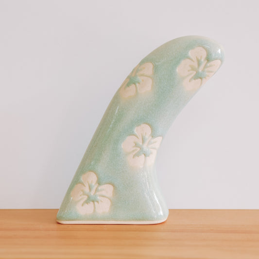 Pivot Fin Hibiscus Print | Sea Foam