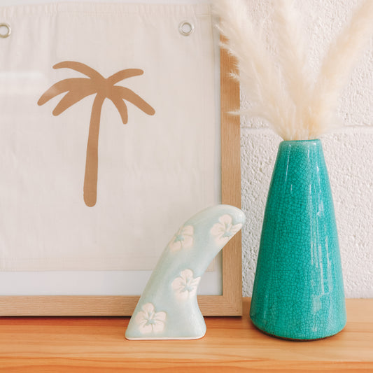 Pivot Fin Hibiscus Print | Sea Foam