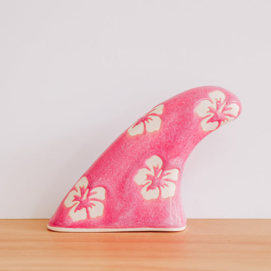 Twin Fin Hibiscus Print | Berry