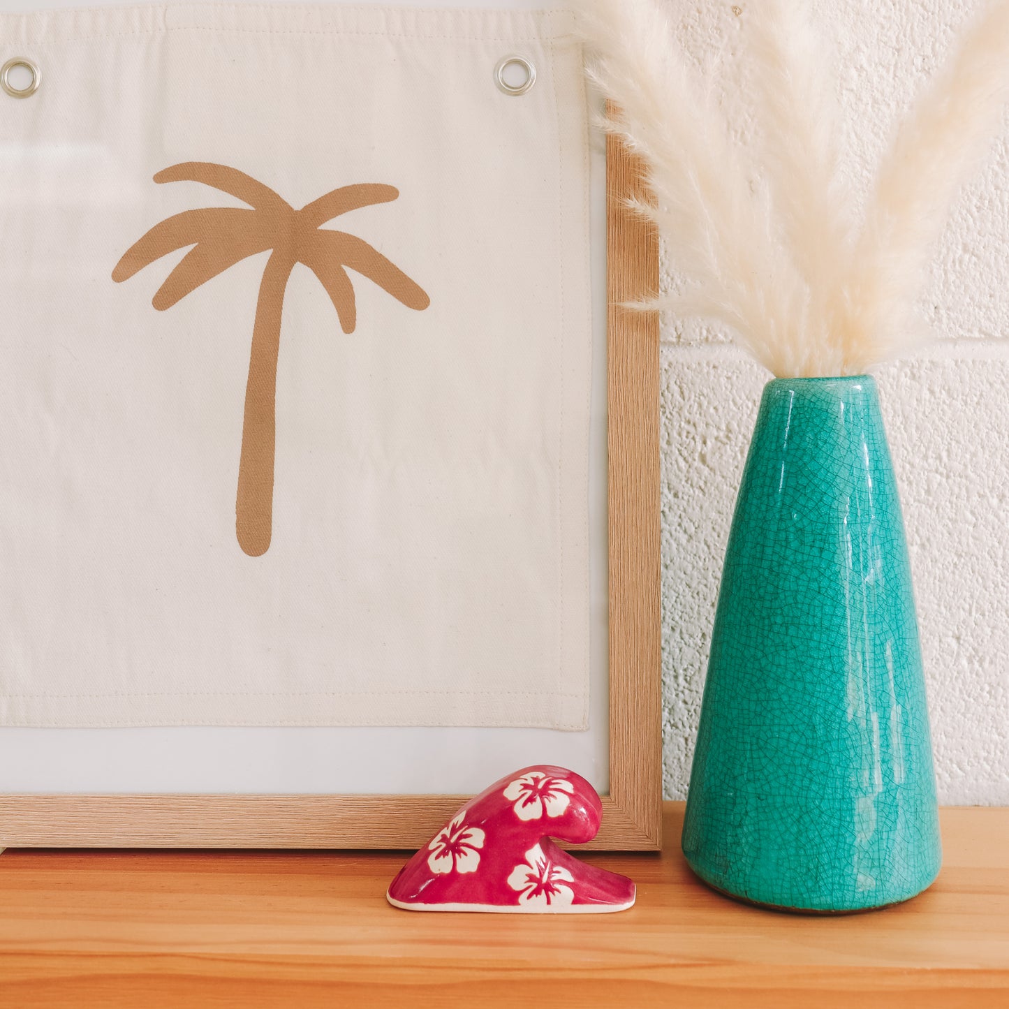 Small Wave Hibiscus Print | Pomegranate