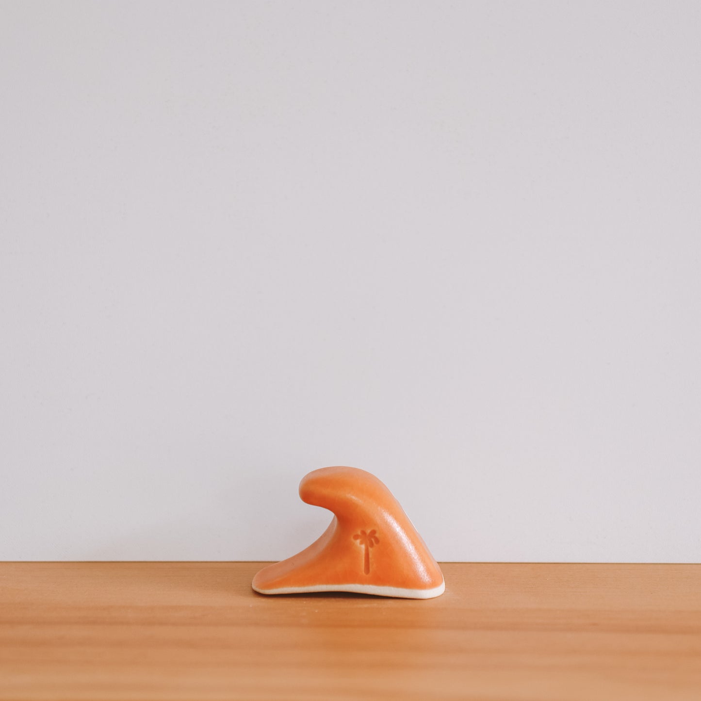 Mini Wave Hibiscus Print | Tangerine