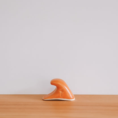 Mini Wave Hibiscus Print | Tangerine