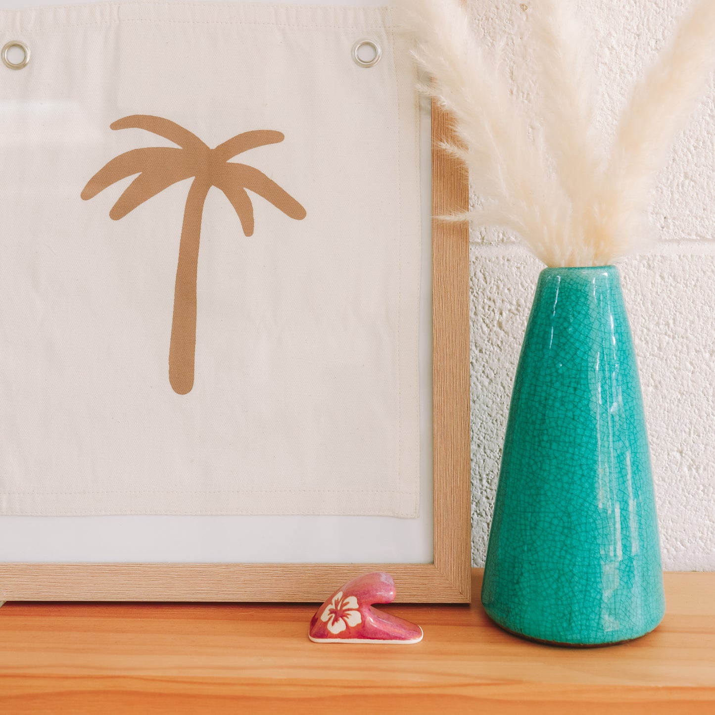 Mini Wave Hibiscus Print | Passionfruit