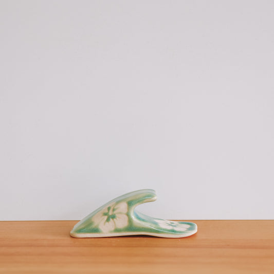 Mini Wave Hibiscus Print | Seaweed