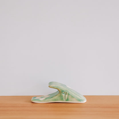 Mini Wave Hibiscus Print | Seaweed